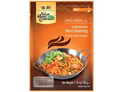 Produktbild von ASIAN HOME GOURMET Würzpaste für indonesisches Mee Goreng Bratnudeln 50g | Mild | Mie Goreng
