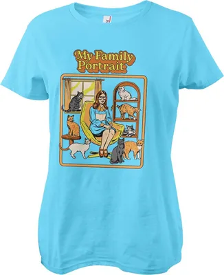 Produktbild von My Family Portrait Girly Tee - Small  - Skyblue