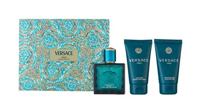 Zdjęcie produktu dla Zestaw Versace Eros Pour Homme: woda toaletowa 50 ml + żel pod prysznic 50 ml + balsam po goleniu 50 ml