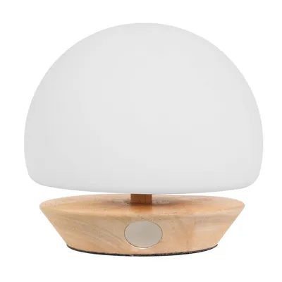 Image de Steinhauer - lampe de table - Ancilla - naturel - verre bois - Ø 17cm - G9 - 7932BE