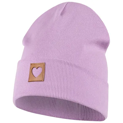 Produktbild von Mütze Beanie Mädchen Damen Kinder Übergangsmütze gerippt, Flieder, Gr. 54-56