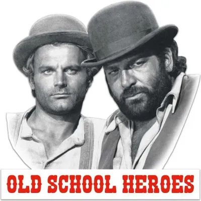 Produktbild von Bud Spencer & Terence Hill 3D Blechschild Old School Heroes 45 x 45 cm