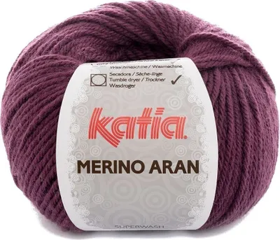 Image de Katia Merino Aran 78 Violet Laine à tricoter