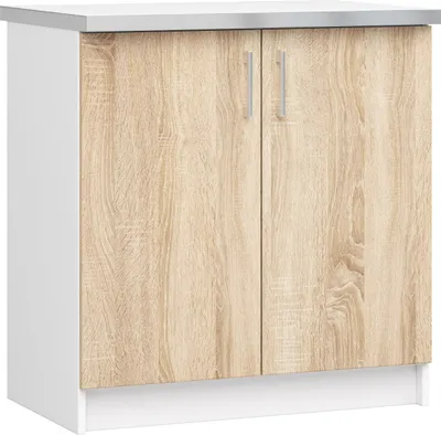Produktbild von Küchenschrank Vorratsraum mit weißer Arbeitsplatte und Sonoma Eiche LIMA S60 D2