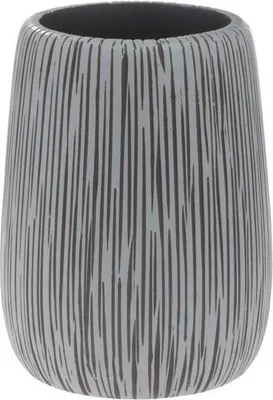 Produktbild von Spirella Zahnputzbecher Zahnbürstenhalter Hollis Polyresin Schwarz/Weiß