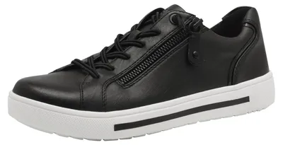 Produktbild von Jana Damen Sneaker flach mit Reißverschluss Vegan, Black, 42