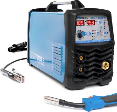 Produktbild von IPOTOOLS 185SYN Synergic MIG MAG Schweißgerät Schutzgas Inverter IGBT E Hand Fülldraht