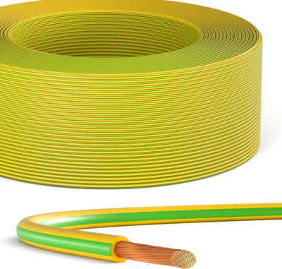 Produktbild von hb-digital 50m PVC Aderleitung H07V-K Erdungsleitung 6mm2 flexibel für Solaranlagen grün-gelb