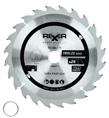Produktbild von REXXER Kreissägeblatt Holz HM 180x20 mm 24 Zähne