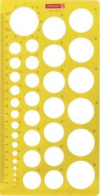 Image de BRUNNEN 1049790 Kreisschablone 254 x 130 mm orange