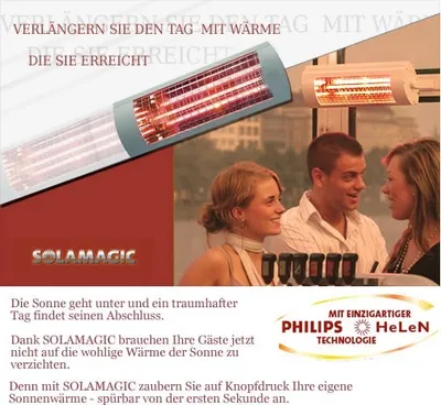 Produktbild von Solamagic ECO+ Infrarotstrahler 1400W Heizstrahler Kurzwellenstrahler Wand/Decke
