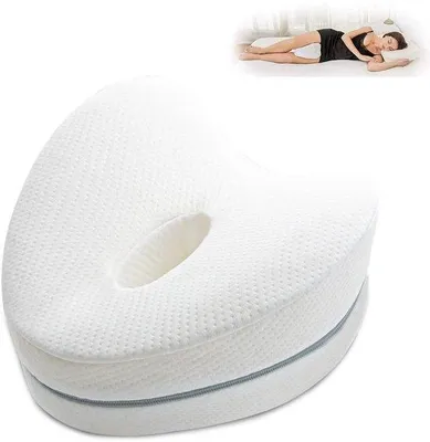 Produktbild von Ibenzoa® Ergonomisches Kniekissen für Seitenschläfer, Memory-Schaum zur Schmerzlinderung, 9 x 9 x 4,5 cm, 0,25 kg, 1 Stück