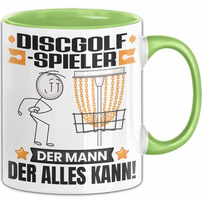 Produktbild von Discgolf-Spieler Tasse Geschenk für Discgolf-Spieler Der Mann Der Alles Kann Geschenkidee zum Geburtstag (Grün)