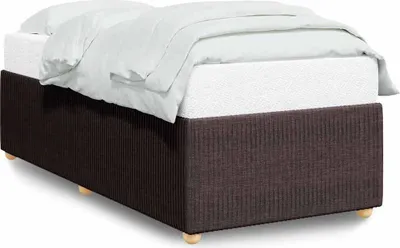 Produktbild von vidaXL Bettgestell ohne Matratze Dunkelbraun 100x200 cm Stoff