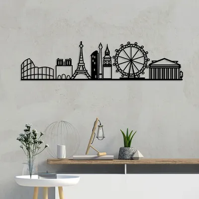 Produktbild von Wallity, European- TNL1119, Schwarz, Sonstige Wohndekorationen, 120 x 29 cm, 100% Metall (Dicke: 1