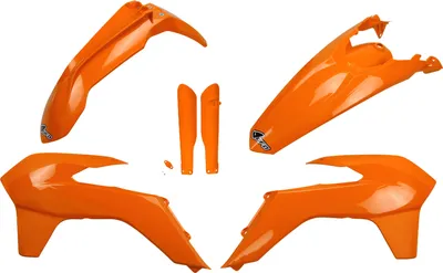 Produktbild von Ufo Ktm Exc/exc-f 2014-2016 Ktkit516f-127 Fork Protectors & Plastikbausatz Orange  Orange One Size