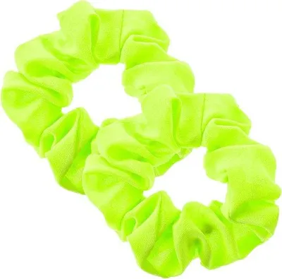Produktbild von Famanu Haargummi 2er Set Neon Pink - Glänzende Satin Scrunchies für Damen