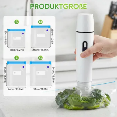 Obrázok produktu pre Ručná vákuovačka, kompaktný dizajn, dobíjateľná cez USB, BIELA