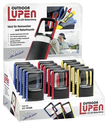 Obrázek produktu pro WEDO Outdoor-Rechtecklupe mit LED-Licht, inkl. Batterien