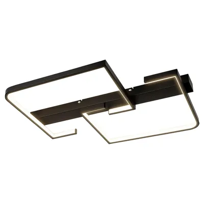 Produktbild von MasterLED Design Deckenlampe 62x50cm Schwarz, Farbwahl 3-stufig für Wohnzimmer & Küche, Modern