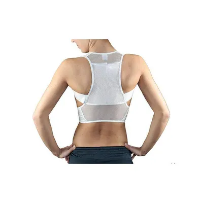 Elastischer Geradehalter mit Rückenstütze und Verstärkungsstäbchen.