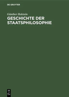 Produktbild von Geschichte der Staatsphilosophie