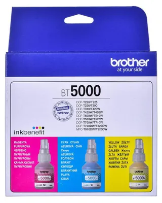 Zdjęcie produktu dla Brother BT5000CLVAL ink cartridge 3 pc(s) Compatible Cyan Magenta Yellow