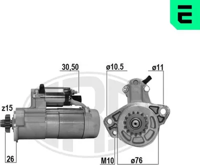 Produktbild von ERA 221075A Starter Anlasser 2kW für VW Touareg (7P5, 7P6) 12V