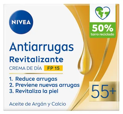 Imagen del producto de Nivea, crema antiedad 55, cuidado revitalizante para el día, SPF 15, 50 ml