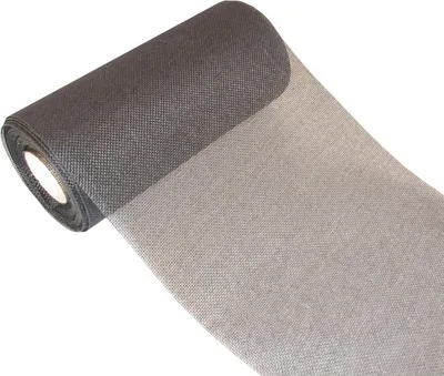 Produktbild von Tischläufer Shabby Chic in Leinenoptik 20cm - schwarz - 5m - 69-200-5-90