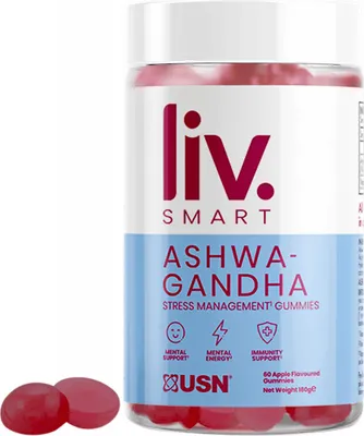 Produktbild von USN Liv.Smart Ashwagandha Gummies (60) Apple - Vitamine, Mineralien & Gesundheit - Kräuter