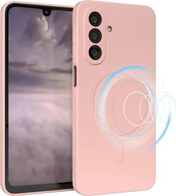 Produktbild von EAZY CASE - Silikonhülle magnetisch für Samsung Galaxy A26, Hülle Silikon, weich stoßfeste Magnet Handyhülle, Schutzhülle mit Kameraschutz, TPU Bumper in Rosa