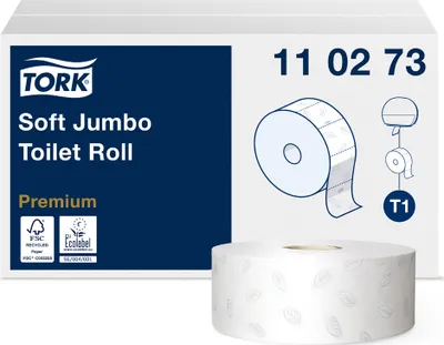 Produktbild von TORK Großrollen-Toilettenpapier Jumbo 2-lagig weiß 360 m 6 Rollen