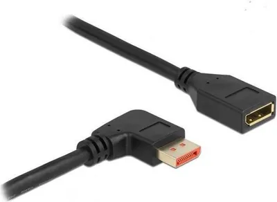 Obrázok produktu pre DELOCK Predlžovací kábel DisplayPort 8K 60 Hz 3 m zástrčka 90° pravý uhol do zásuvky