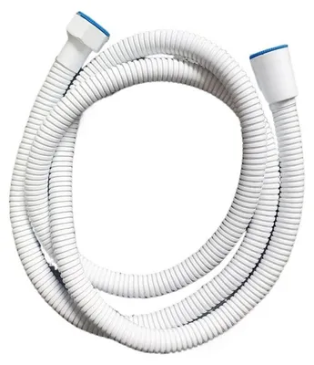 Obrázok produktu pre Sprchová hadica, nerezová oceľ, flexibilná, biela, dĺžka 1,5-2 metre