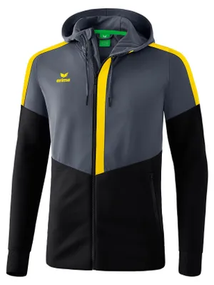 Produktbild von erima Squad Trainingsjacke mit Kapuze XXXL slate grey/schwarz/gelb