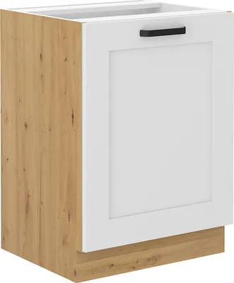Produktbild von Kondela Unterer Küchenschrank Lula 60 D 1F BB – Weiß / Artisan-Eiche