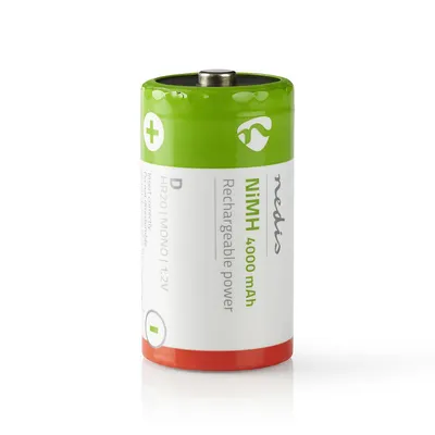 Produktbild von Nedis Wiederaufladbarer Ni-MH-Akku D - 1.2 V DC - 4000 mAh - vorgeladen - 2-Pack - HR20