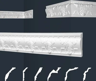 Produktbild von Marbet Deckenleisten weiß Sparpaket aus Styropor EPS - Stuckleisten gemustert, im traditionellen Design - (40 Meter B-17) Stuck Styroporprofile Zierleisten