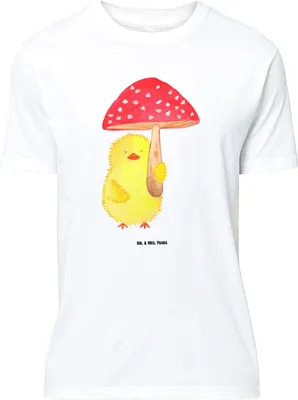 Produktbild von Mr. & Mrs. Panda Größe M T-Shirt Küken Fliegenpilz - Weiß - Geschenk, Shirt, Tshirt, Ostern, Ostergrüße, Glückspilz, Frohe, mit Spruch, Herren