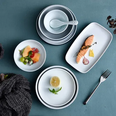 Image de Solidchoice - Assiettes en céramique créatives pour le dîner et le petit-déjeuner