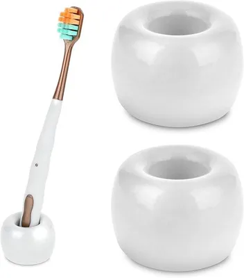 Produktbild von Keramik-Tandbrushhalter-Set in Weiß