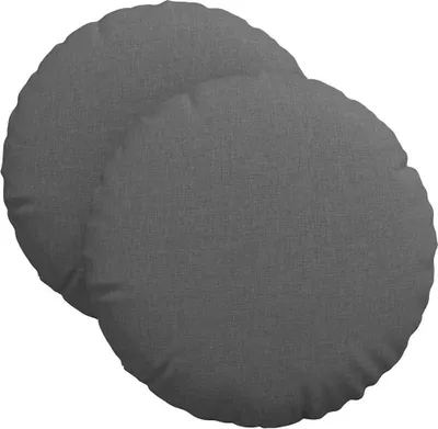 Produktbild von vidaXL Sitzkissen 2 pcs Dunkelgrau Ø40 x 13 cm Stoff