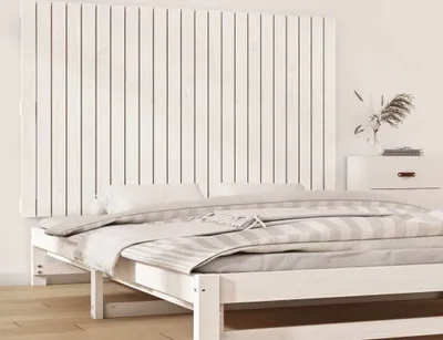 Produktbild von Wand-Kopfteil Weiß 147x3x90 cm Massivholz Kiefer , Kopfteile Design 2024