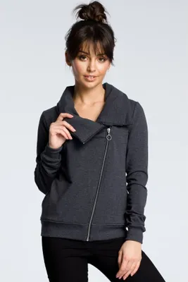 Obrázok produktu pre BeWear Dámska mikina na zips Bunlemphius B071 grafitová XXL