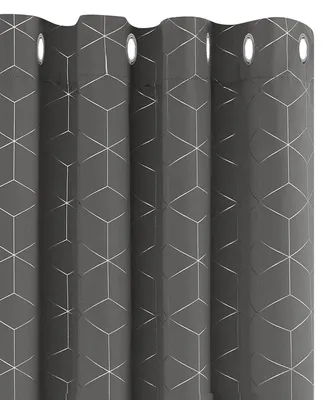 Immagine prodotto di Set di 2 tende oscuranti, color grigio chiaro, isolanti, con passanti, dimensioni 117 x 183 cm