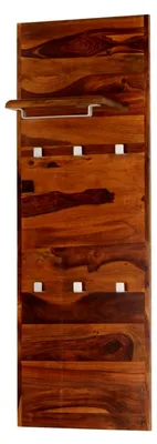 Produktbild von Wandgarderobe aus massivem Akazienholz 118 x 40 cm