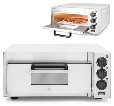 Imagen del producto de Horno para pizza, compacto, color plateado, 230V/2000W, dimensiones: 580 x 560 x (alto) 275 mm