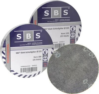 Produktbild von 50 Blatt Klett Gitterleinen Schleifgitter 225mm Korn 120, 180