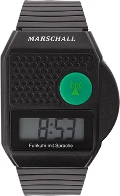 Produktbild von Marschall Funkuhr ■  TALKING WATCH | Blindenuhr > schwarz/türkis